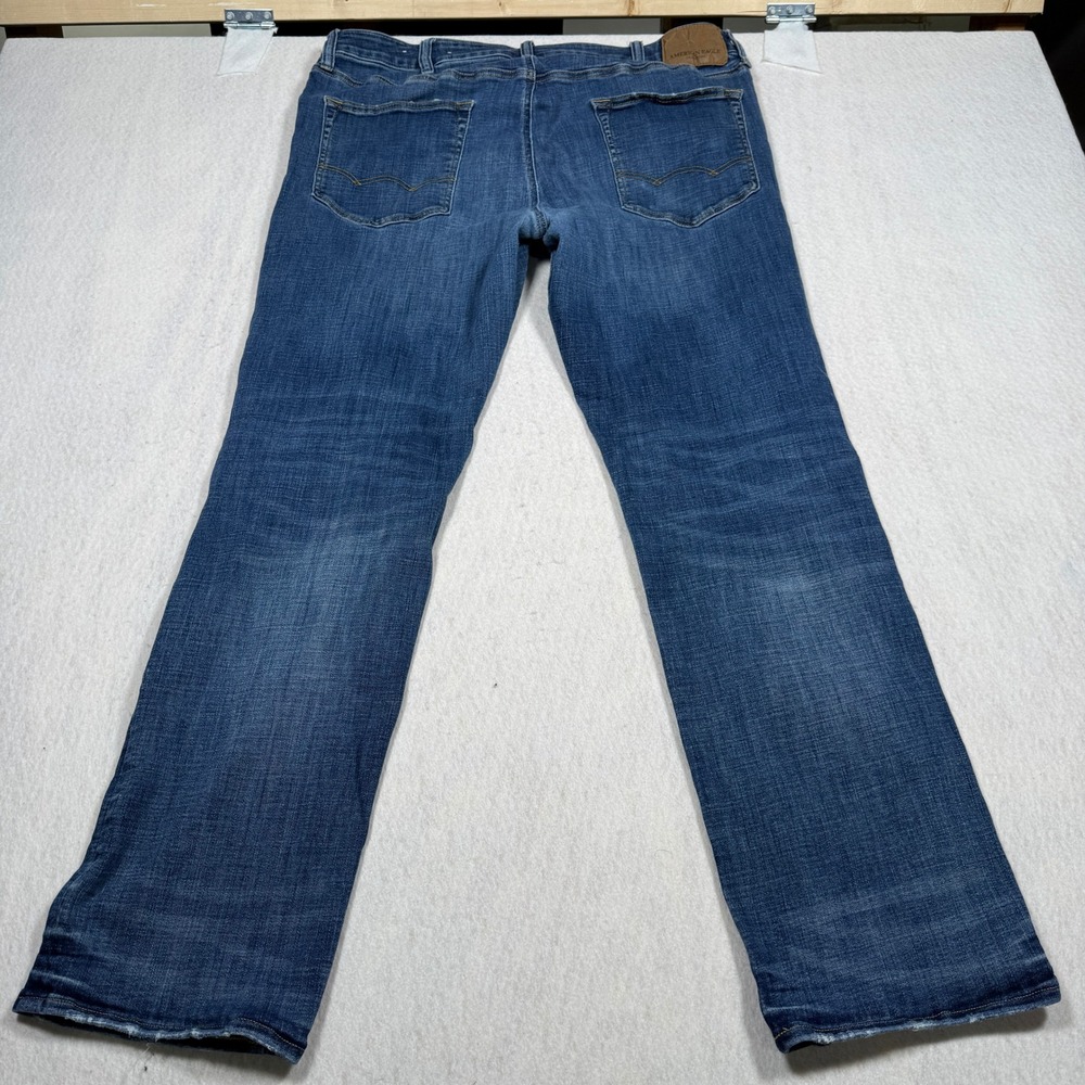 American Eagle Ne(x)t Level Flex Straight Leg Jeans Blue 38x32 Mens - Picture 2 of 8